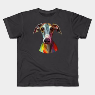 Whippet Dog Minimal Illustration Art Kids T-Shirt